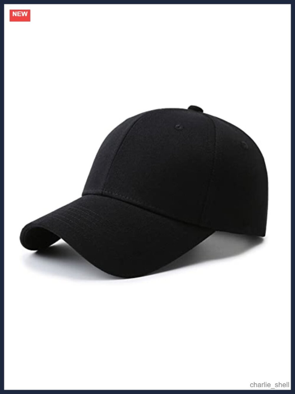 Structured Front Baseball Cap Cotton Elastane Adjustable Golf Dad Hat Unisex